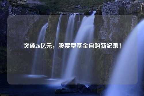 突破26亿元，股票型基金自购新纪录！